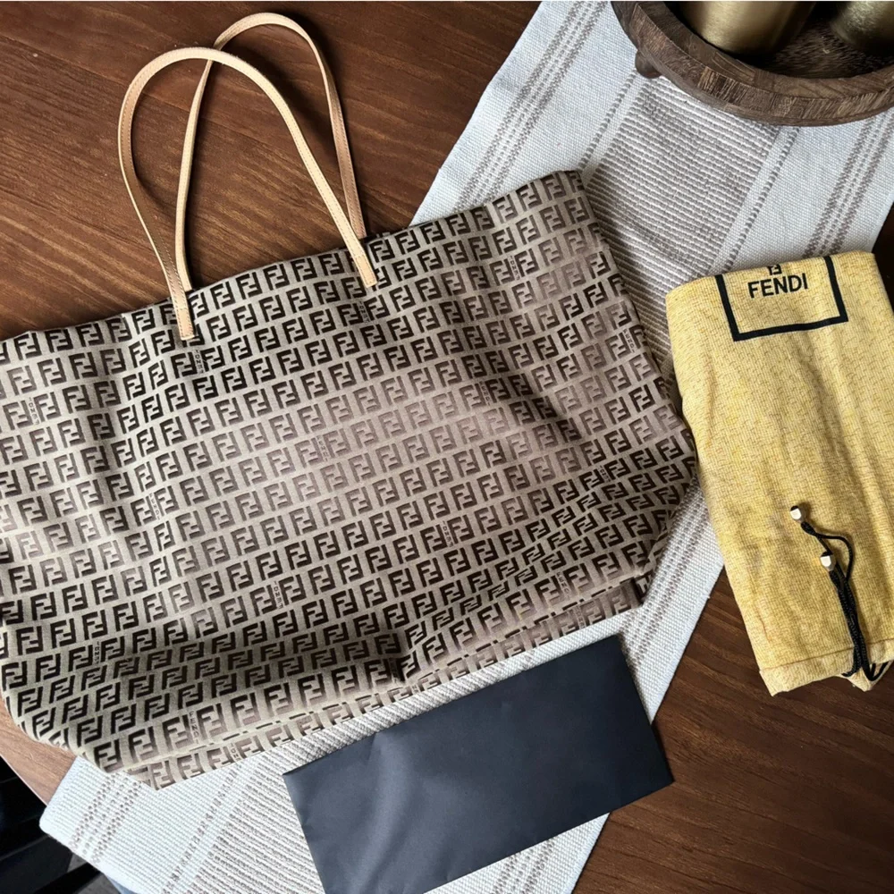 Fendi Signature Brown and Tan Tote - Picture 11 of 11